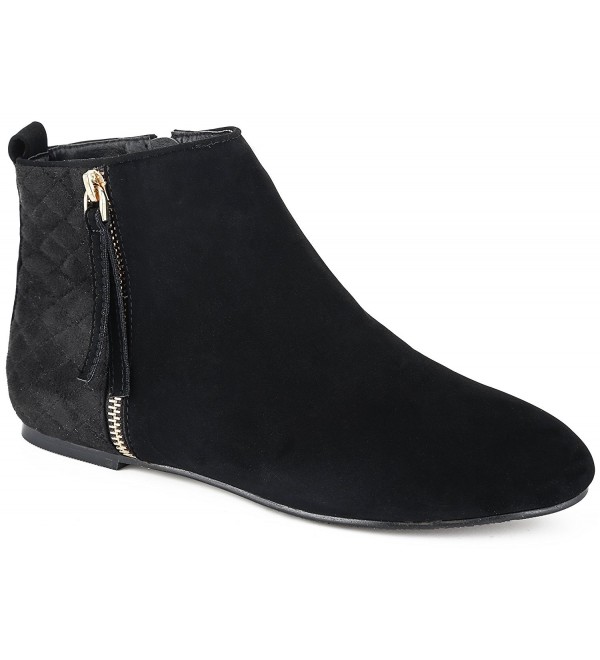 ladies flat black suede ankle boots