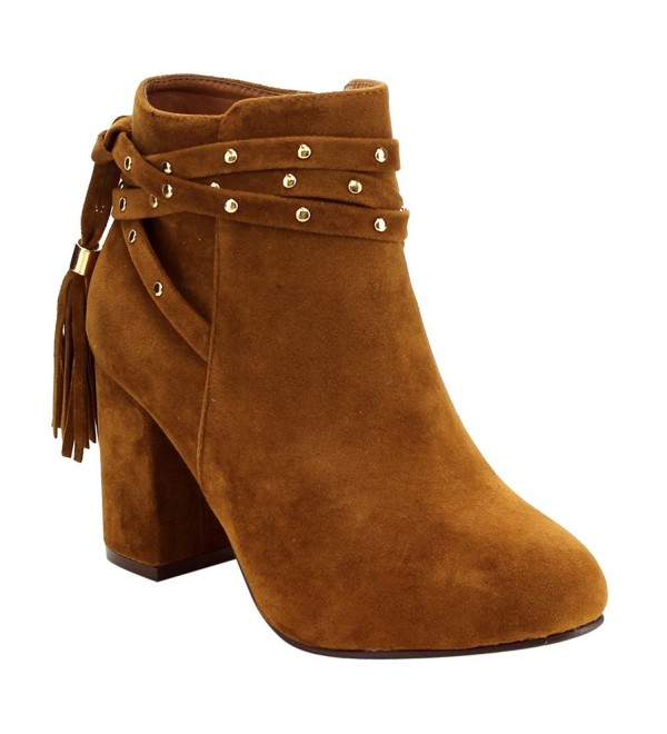 ED11 Womens Studded Strappy Booties