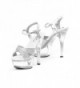 Womens Inch Glitter Sandal Silver