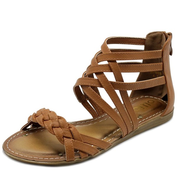 Ollio Womens Gladiator Strappy Closure