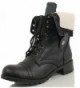 Soda Womens Combat Boots Beige