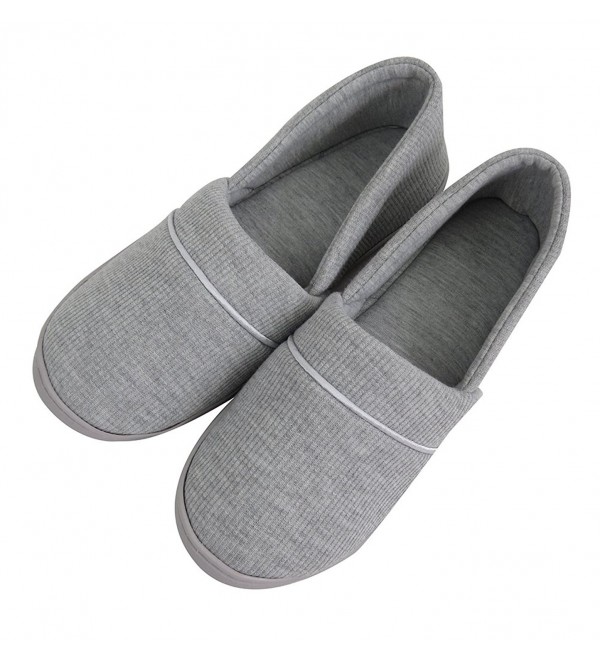 Women's Comfort Cotton Textile Slippers Soft Cloth Anti-Skid House ...