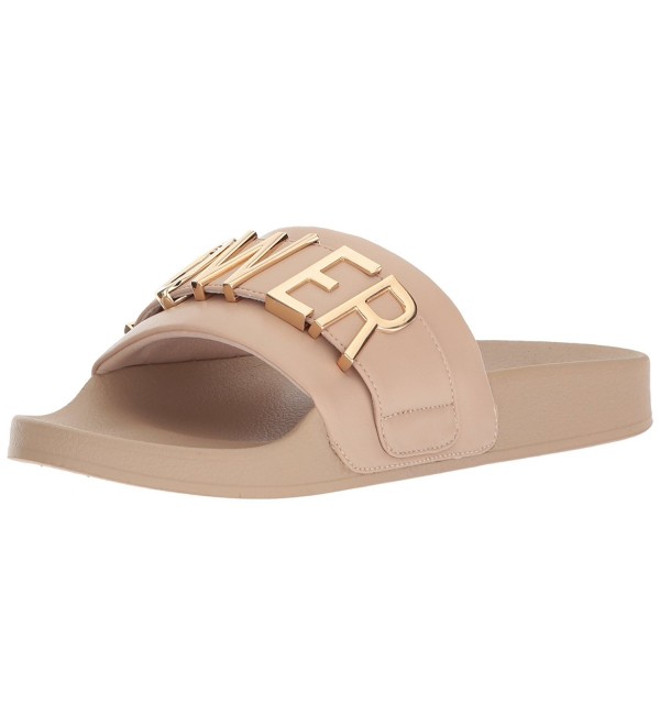 nude slide sandals