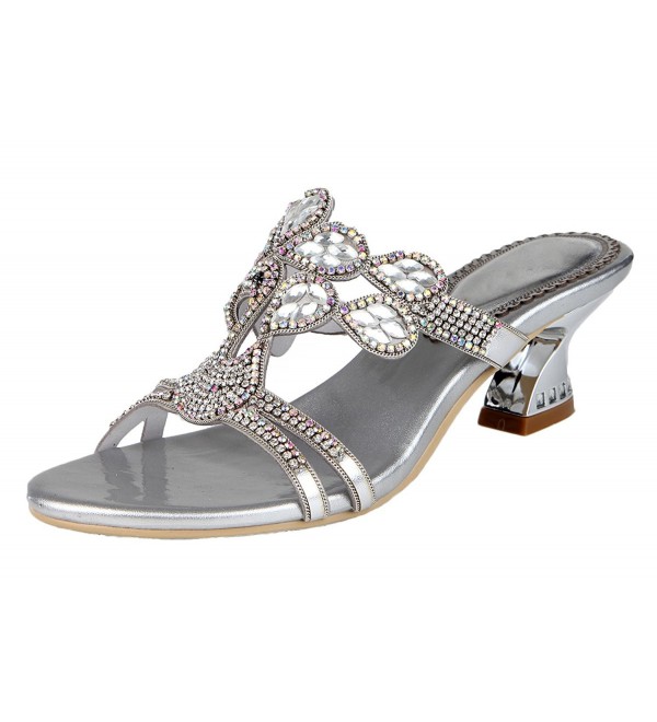 Jiandick Rhienstone Evening Wedding Sandals