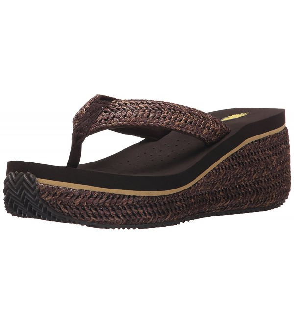 Volatile Womens Marine Wedge Sandal